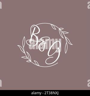BG wedding initials monogram logo ideas vector graphic Stock Vector