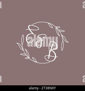 EB wedding initials monogram logo ideas vector graphic Stock Vector