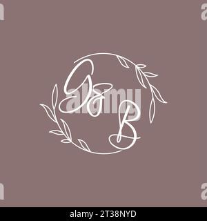 GB wedding initials monogram logo ideas vector graphic Stock Vector