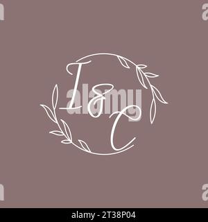 IC wedding initials monogram logo ideas vector graphic Stock Vector