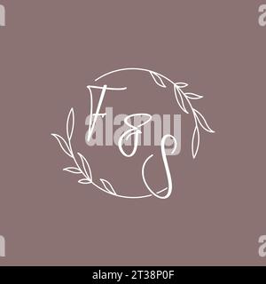 FS wedding initials monogram logo ideas vector graphic Stock Vector