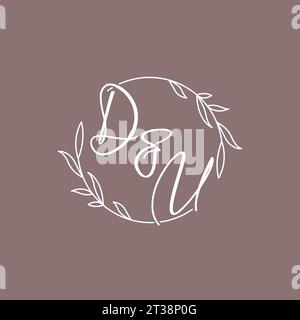DU wedding initials monogram logo ideas vector graphic Stock Vector