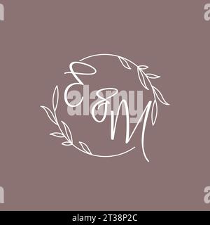EM wedding initials monogram logo ideas vector graphic Stock Vector