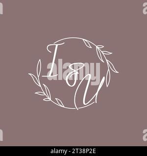 IU wedding initials monogram logo ideas vector graphic Stock Vector