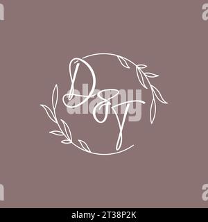 DT wedding initials monogram logo ideas vector graphic Stock Vector