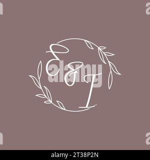 EI wedding initials monogram logo ideas vector graphic Stock Vector