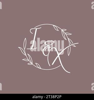 IX wedding initials monogram logo ideas vector graphic Stock Vector