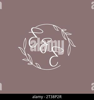 EE wedding initials monogram logo ideas vector graphic Stock Vector