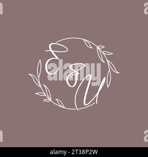 EU wedding initials monogram logo ideas vector graphic Stock Vector