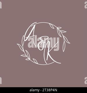 AK wedding initials monogram logo ideas vector graphic Stock Vector
