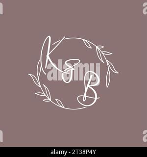 KB wedding initials monogram logo ideas vector graphic Stock Vector