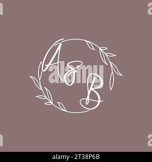 AB wedding initials monogram logo ideas vector graphic Stock Vector
