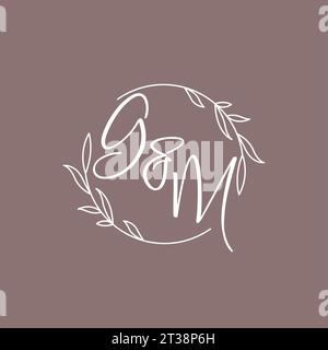 GM wedding initials monogram logo ideas vector graphic Stock Vector