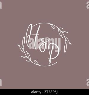 HP wedding initials monogram logo ideas vector graphic Stock Vector