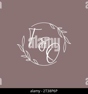 FO wedding initials monogram logo ideas vector graphic Stock Vector