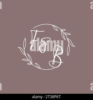 FB wedding initials monogram logo ideas vector graphic Stock Vector