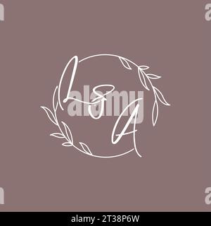 LA wedding initials monogram logo ideas vector graphic Stock Vector