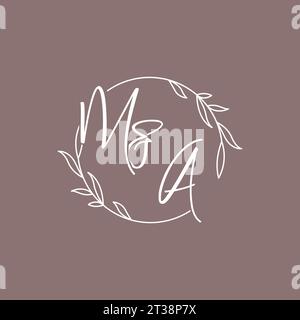 MA wedding initials monogram logo ideas vector graphic Stock Vector