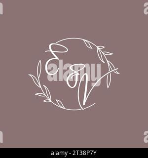 EV wedding initials monogram logo ideas vector graphic Stock Vector