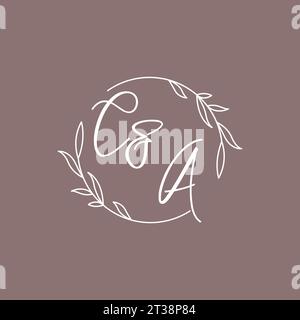 CA wedding initials monogram logo ideas vector graphic Stock Vector