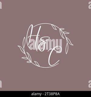 HC wedding initials monogram logo ideas vector graphic Stock Vector