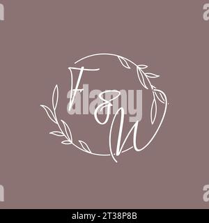FW wedding initials monogram logo ideas vector graphic Stock Vector