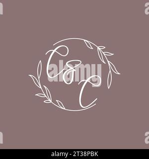 CC wedding initials monogram logo ideas vector graphic Stock Vector