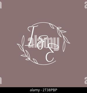 IE wedding initials monogram logo ideas vector graphic Stock Vector
