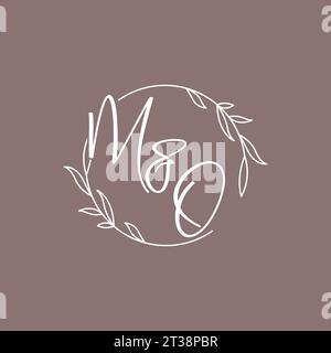 MO wedding initials monogram logo ideas vector graphic Stock Vector