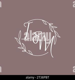 IM wedding initials monogram logo ideas vector graphic Stock Vector