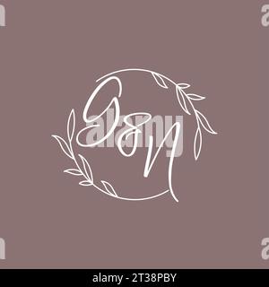GN wedding initials monogram logo ideas vector graphic Stock Vector
