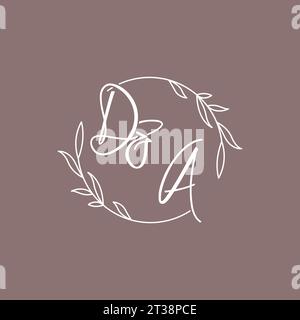 DA wedding initials monogram logo ideas vector graphic Stock Vector