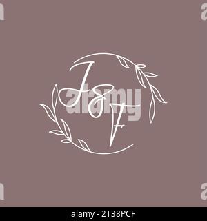 JF wedding initials monogram logo ideas vector graphic Stock Vector