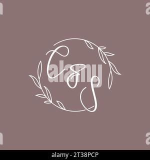 CS wedding initials monogram logo ideas vector graphic Stock Vector
