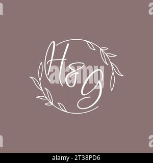 HG wedding initials monogram logo ideas vector graphic Stock Vector