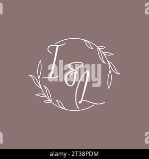 IL wedding initials monogram logo ideas vector graphic Stock Vector