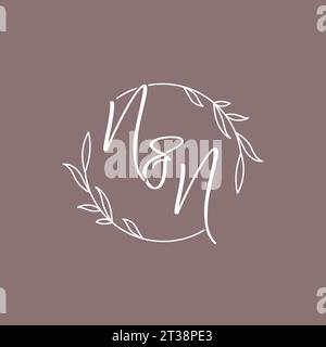 NN wedding initials monogram logo ideas vector graphic Stock Vector