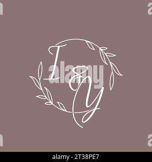 IY wedding initials monogram logo ideas vector graphic Stock Vector
