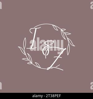 IZ wedding initials monogram logo ideas vector graphic Stock Vector