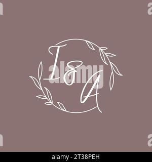 IA wedding initials monogram logo ideas vector graphic Stock Vector