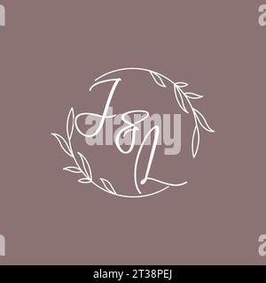 JL wedding initials monogram logo ideas vector graphic Stock Vector