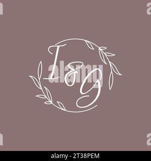 IG wedding initials monogram logo ideas vector graphic Stock Vector