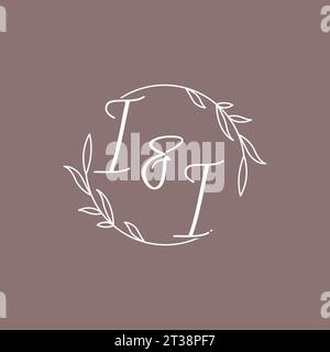 II wedding initials monogram logo ideas vector graphic Stock Vector