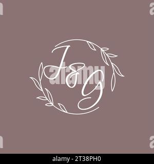 JG wedding initials monogram logo ideas vector graphic Stock Vector