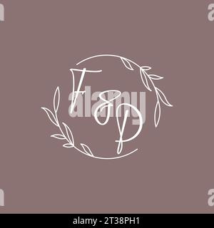 FP wedding initials monogram logo ideas vector graphic Stock Vector