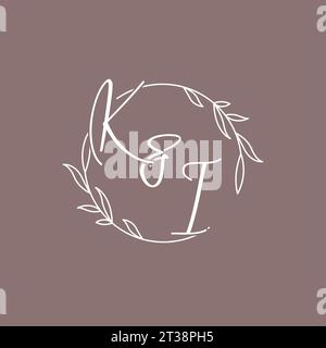 KI wedding initials monogram logo ideas vector graphic Stock Vector