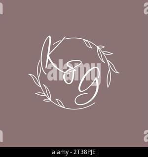 KG wedding initials monogram logo ideas vector graphic Stock Vector