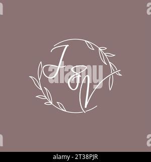 JV wedding initials monogram logo ideas vector graphic Stock Vector