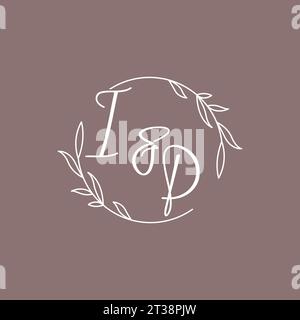 IP wedding initials monogram logo ideas vector graphic Stock Vector