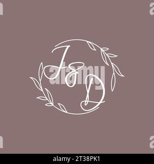 JD wedding initials monogram logo ideas vector graphic Stock Vector